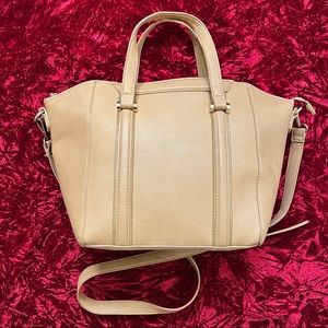 Vegan Leather Dual Strap Shoulder Bag